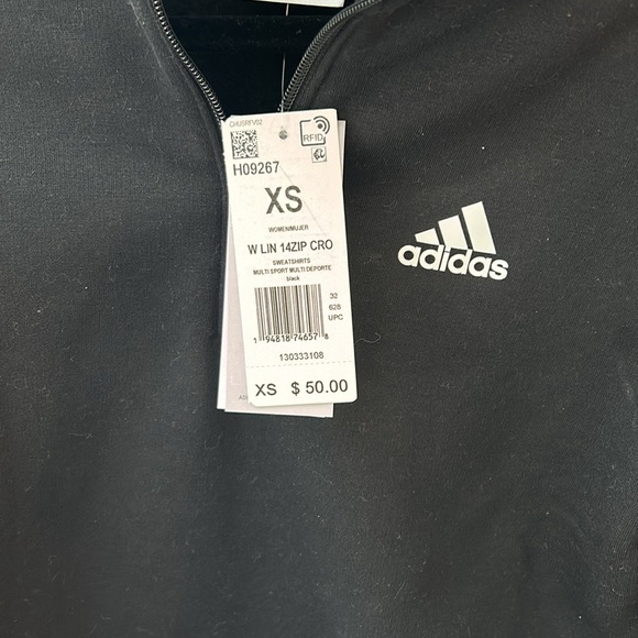 NWT Adidas cropped quarter zip - Picture 2 of 7
